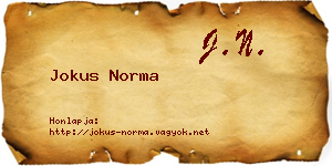 Jokus Norma névjegykártya
